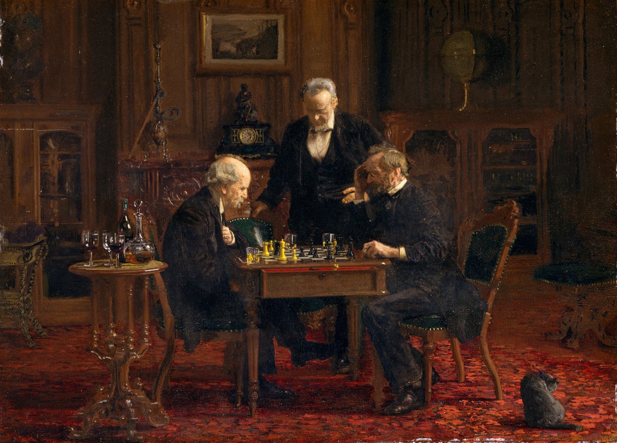 Schackspelarna, 1876 av Thomas Eakins