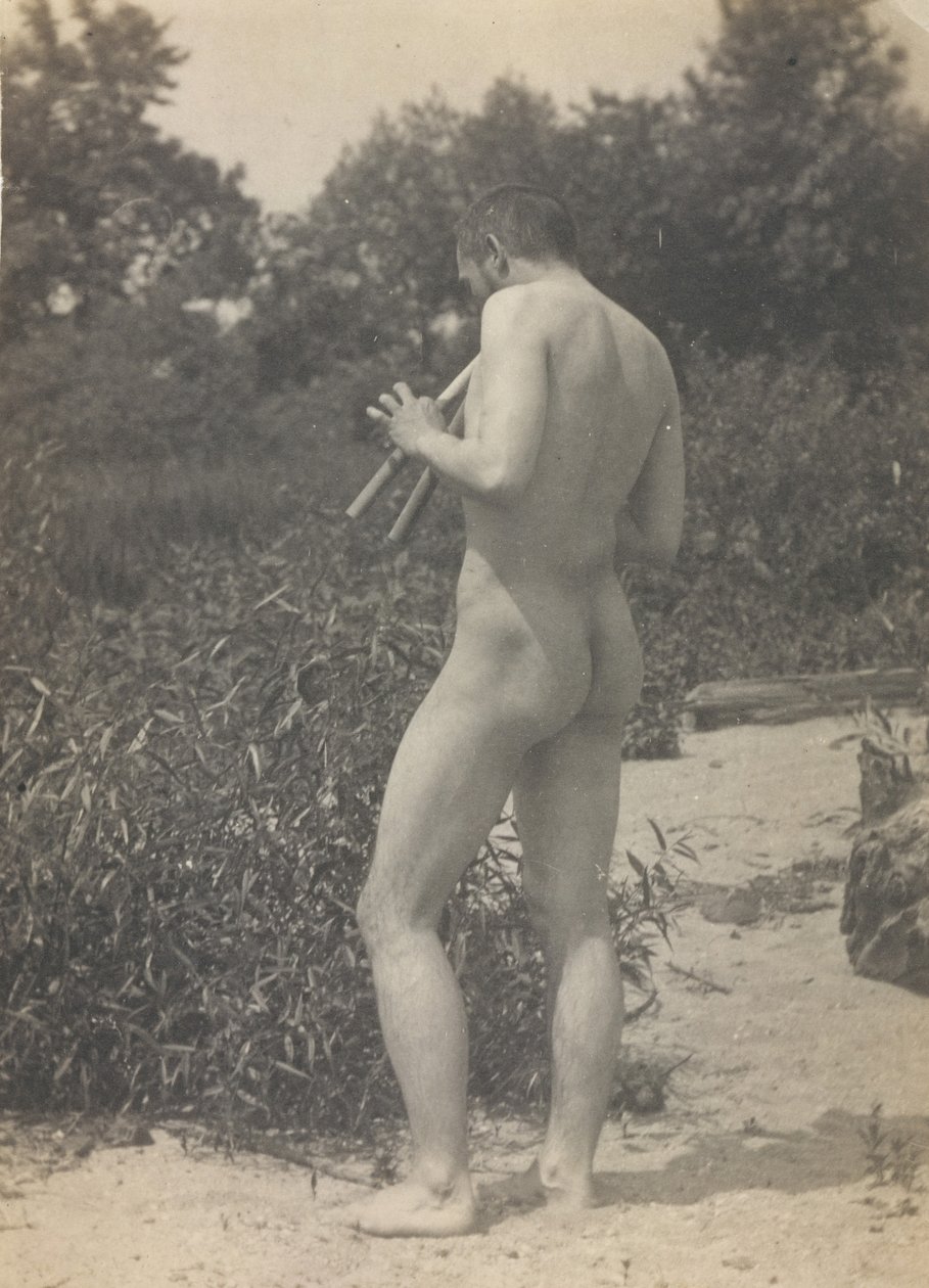 Thomas Eakins, Naken, Playing Pipes, ca. 1883. av Thomas Eakins