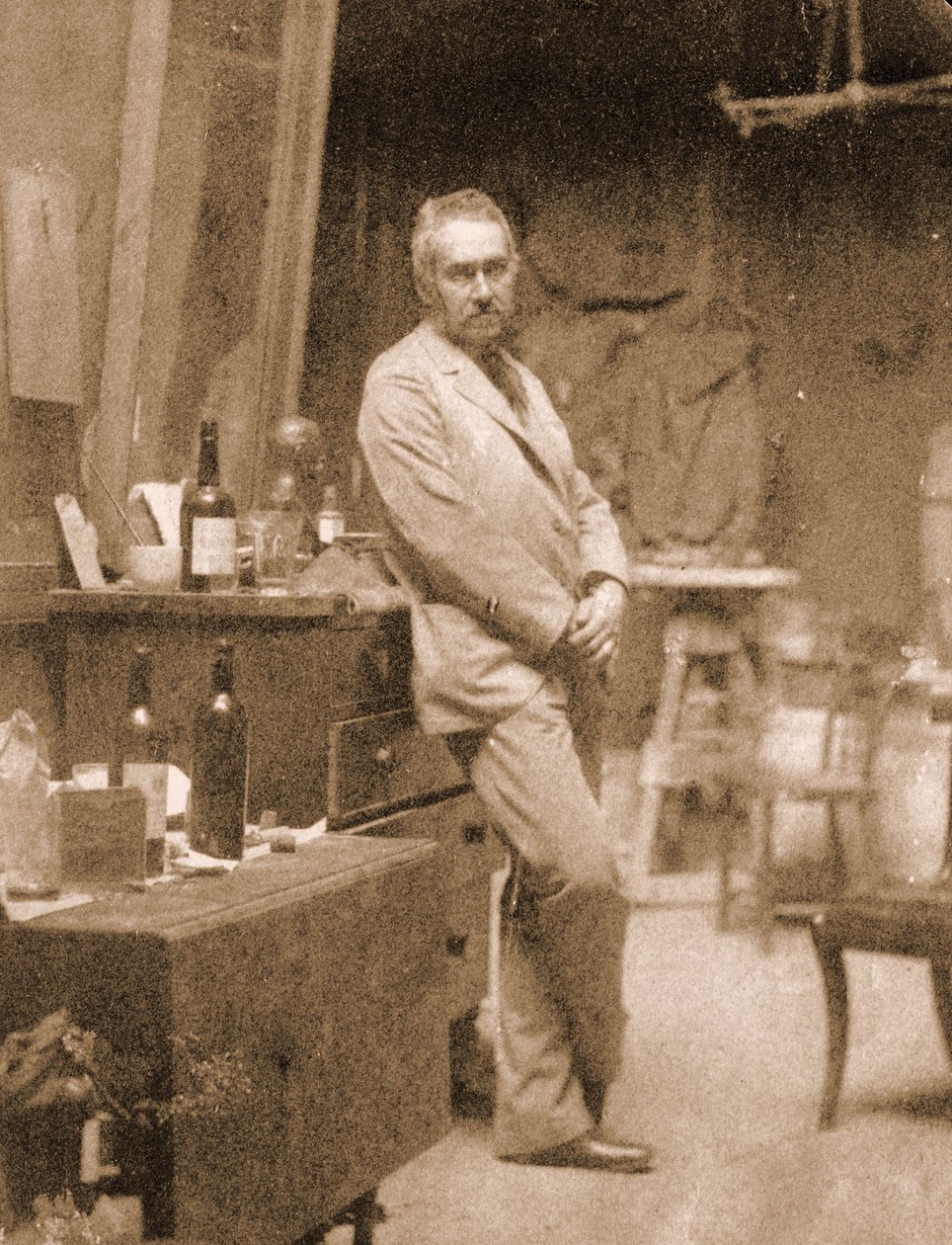 Thomas berättar i sin studie, 1889 av Thomas Eakins