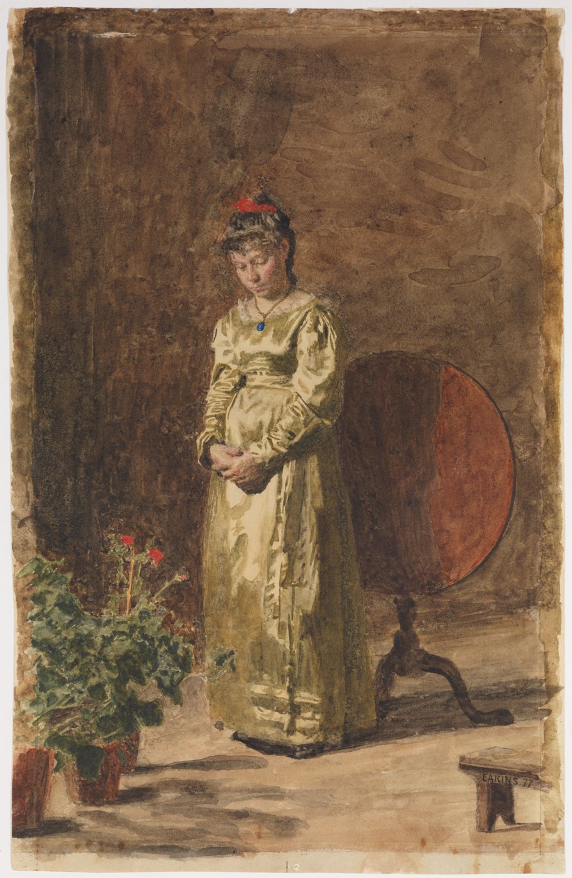 Ung flicka i meditation av Thomas Eakins