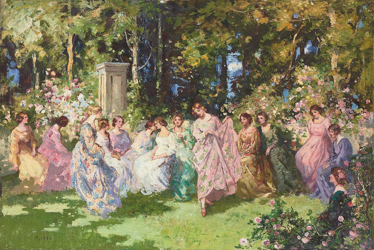 Trädgårdsfest av Thomas Edwin Mostyn