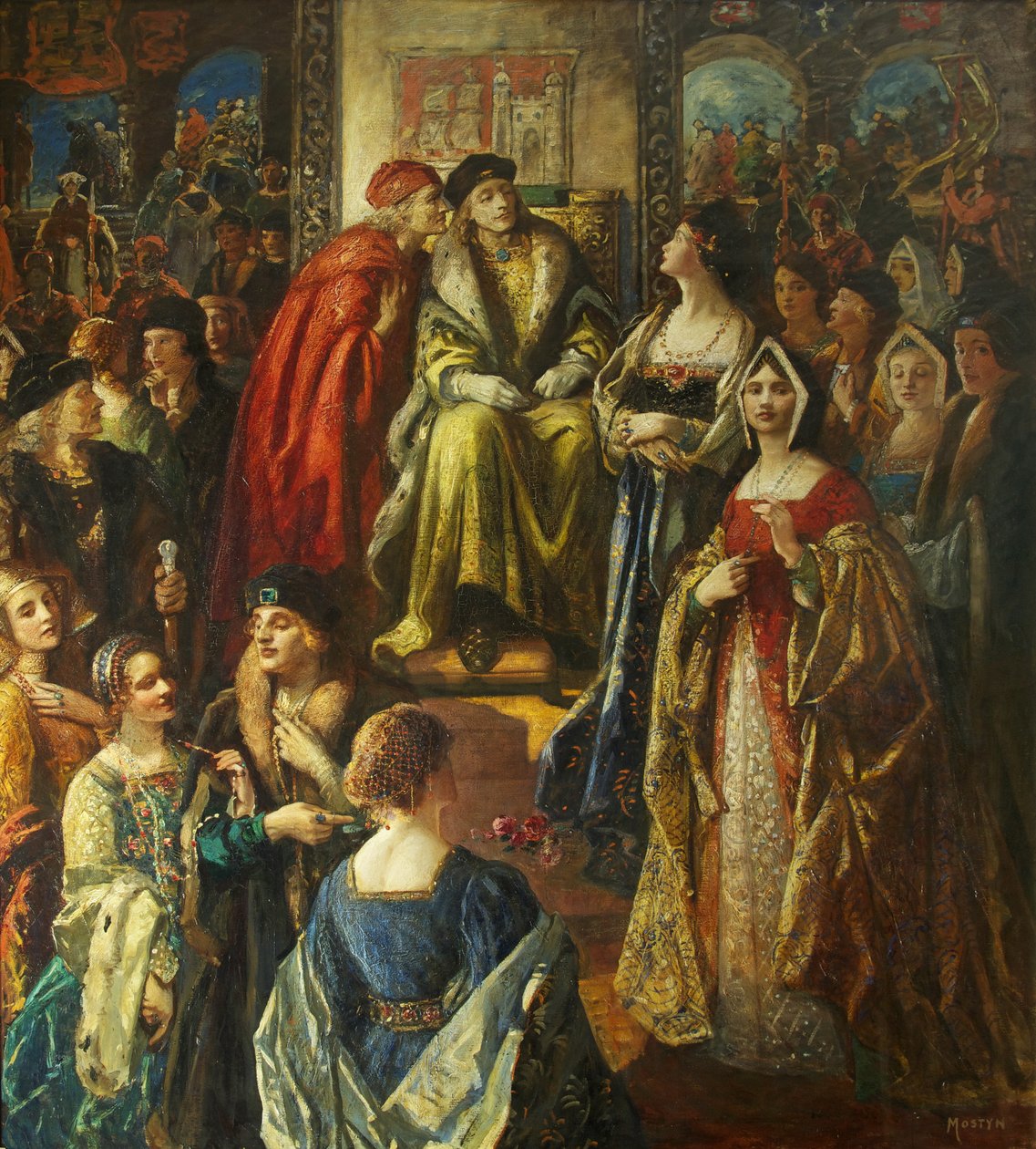 Kung Henrik VII bötfällde Bristols medborgare för att deras fruar var så fint klädda av Thomas Edwin Mostyn