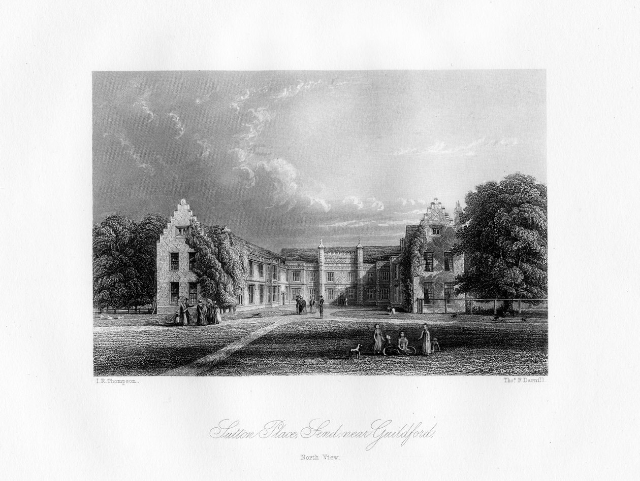 Sutton Place, nära Guildford, Surrey, 1800-talet. av Thomas F. Darmill