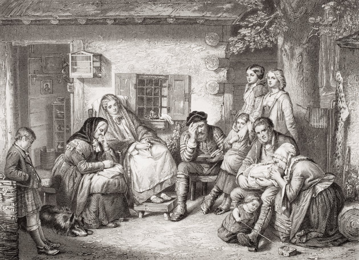 Sunday in the backwoods of Canada, från `Illustrations of English and Scottish History
