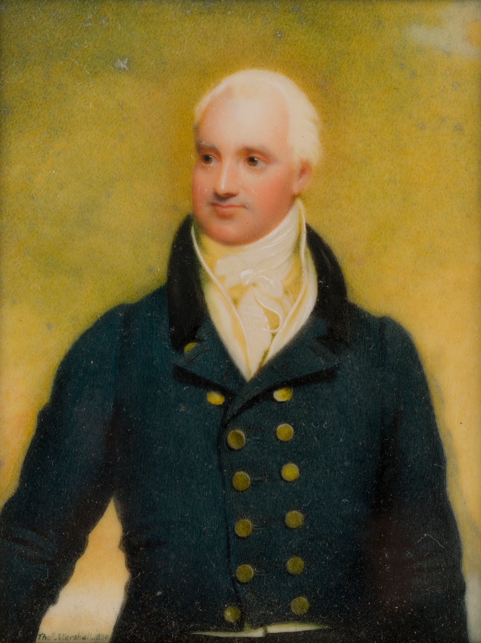 Porträtt av Cecil Forester, c.1st Lord Forester, c.1830 (olja och elfenben) av Thomas Falcon Marshall