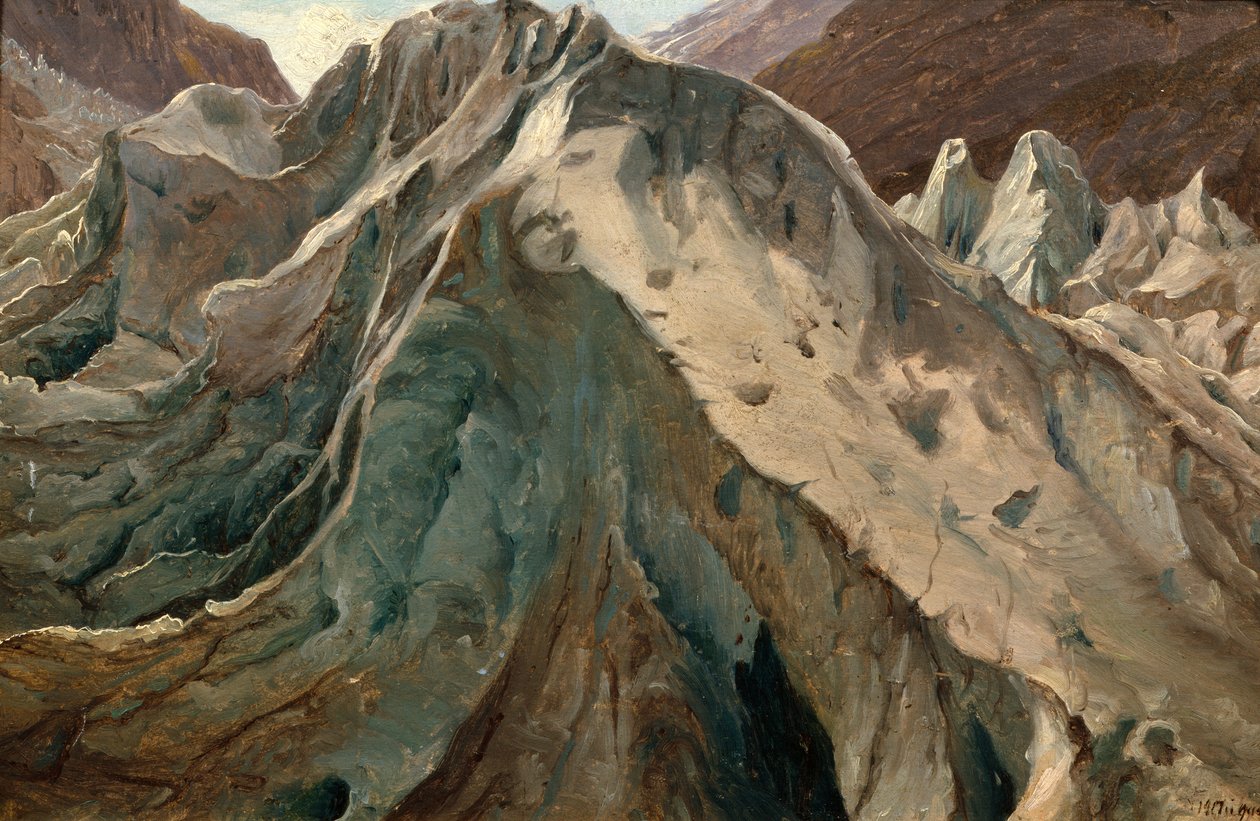 Studie från Grindewaldglaciären av Thomas Fearnley