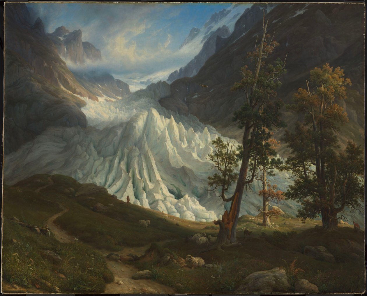 Grindelwaldglaciären av Thomas Fearnley