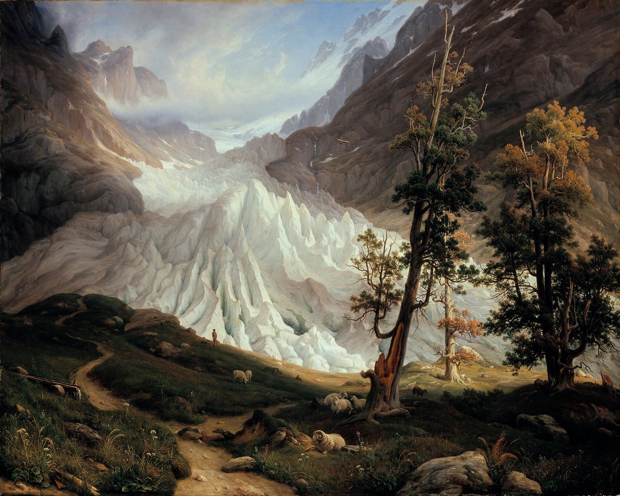 Nedre Grindelwaldglaciären av Thomas Fearnley