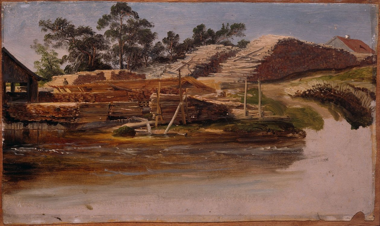 Holzlager av Thomas Fearnley
