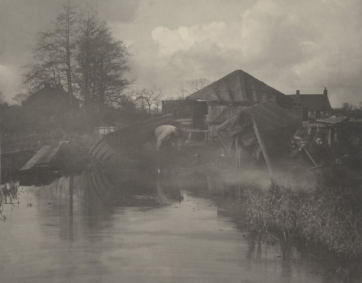 En båtvarv i Norfolk,1886 (foto) av Thomas Frederick Goodall