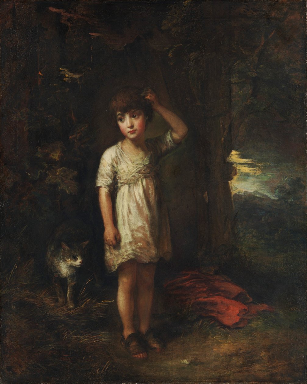 En pojke med en katt, morgon av Thomas Gainsborough