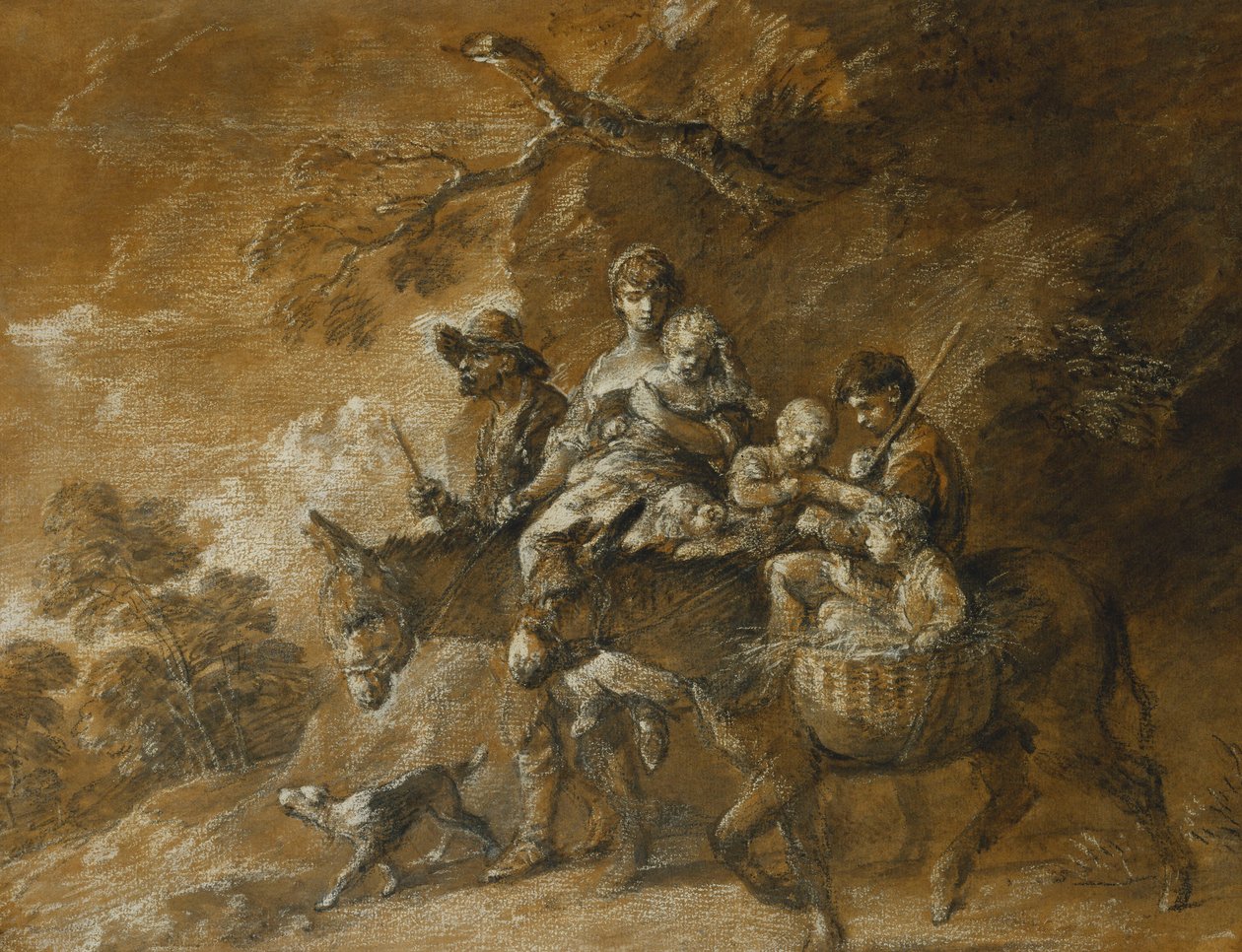 En bondfamilj på väg till marknaden, av Thomas Gainsborough