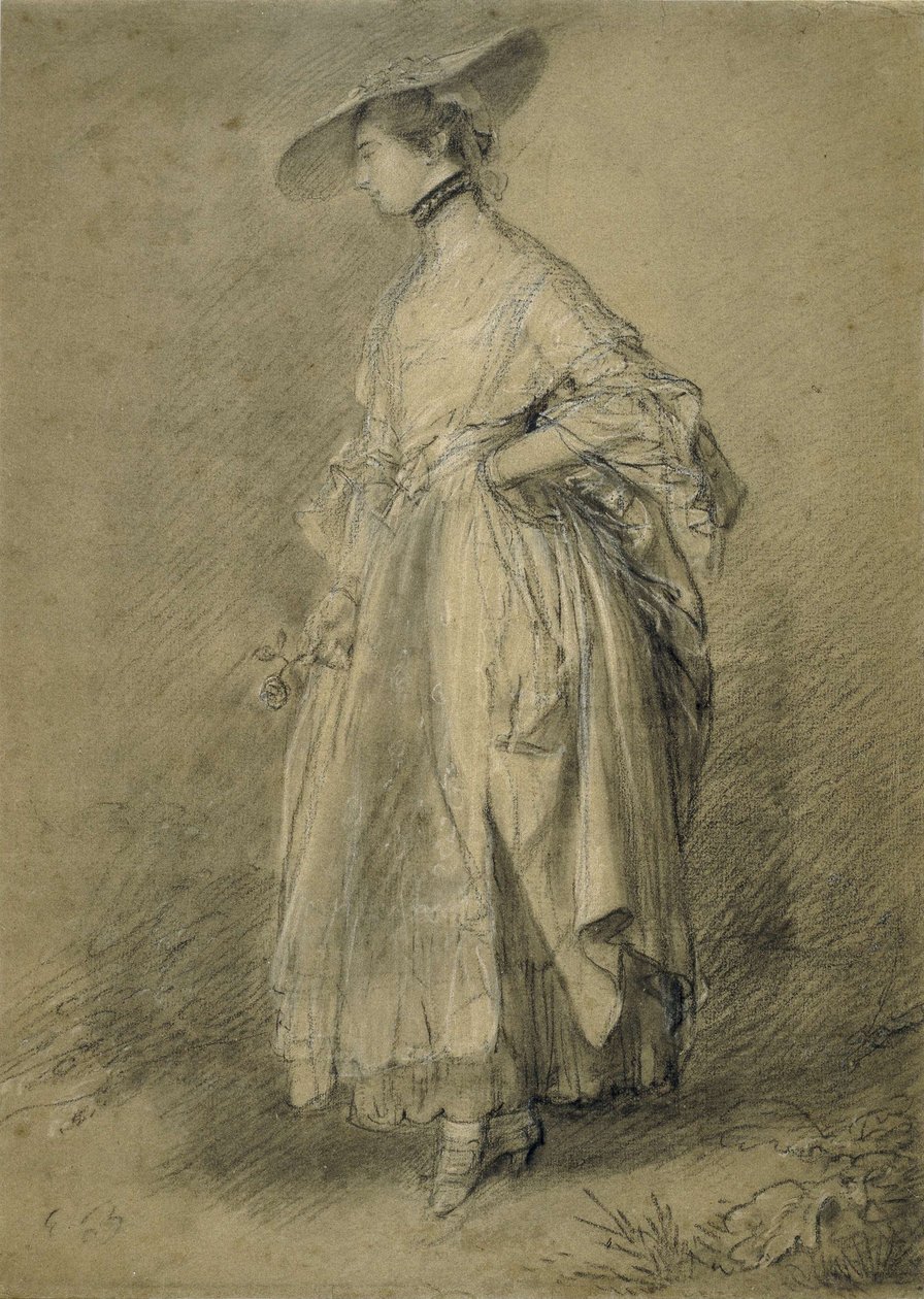 "En kvinna med en ros" av Thomas Gainsborough