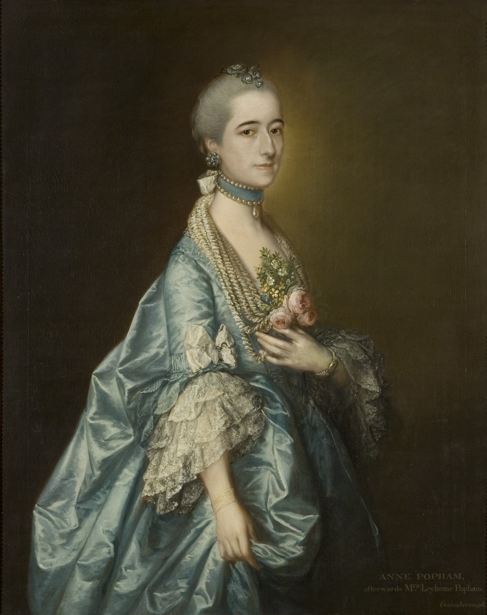 Ann Leyborne Leyborne, ca 1763 (olja på duk) av Thomas Gainsborough