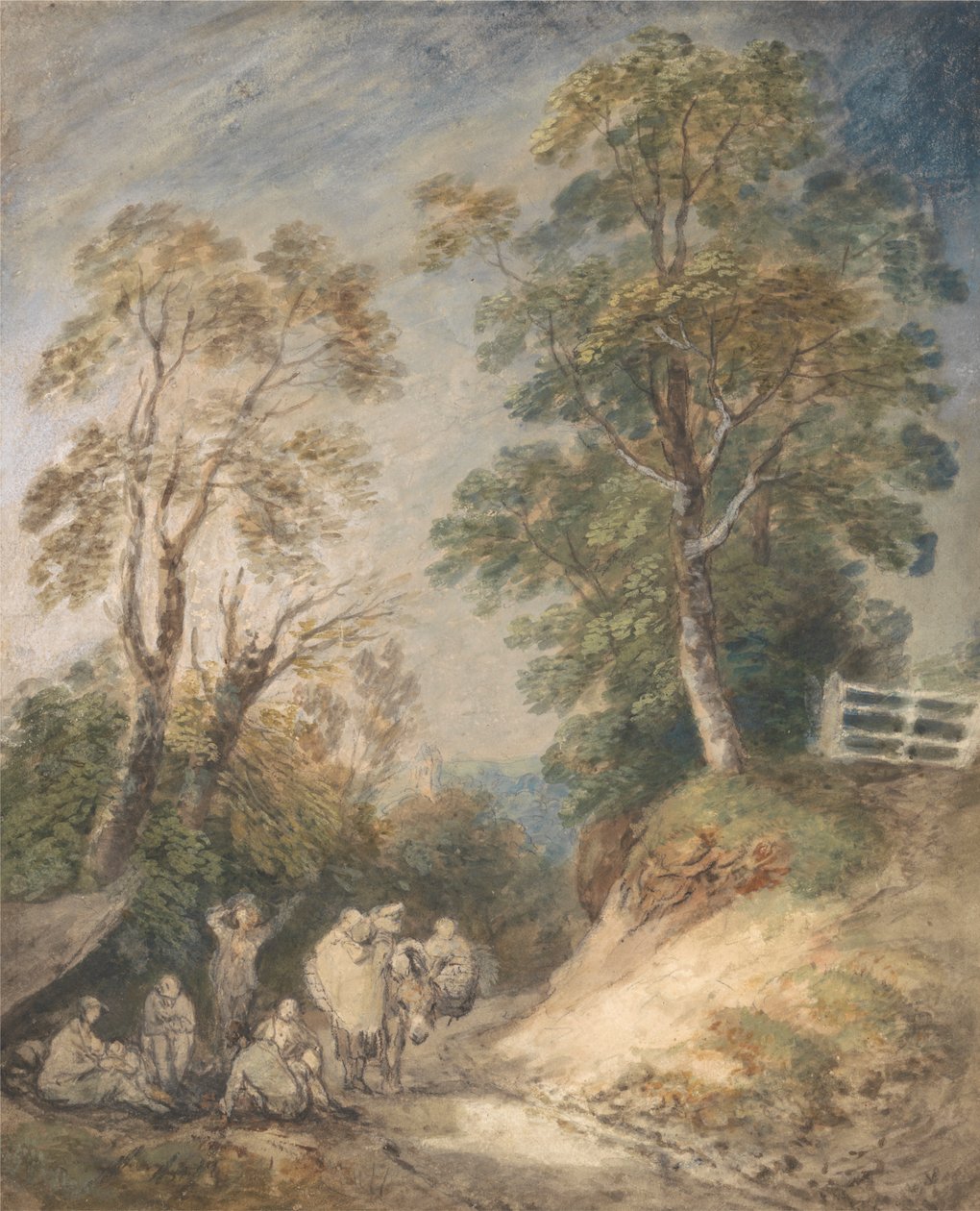 Country Lane med zigenare som vilar av Thomas Gainsborough