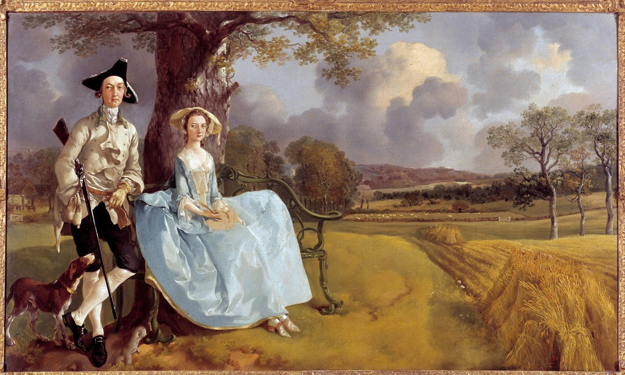 Helt porträtt av Robert Andrews och hans fru av Thomas Gainsborough
