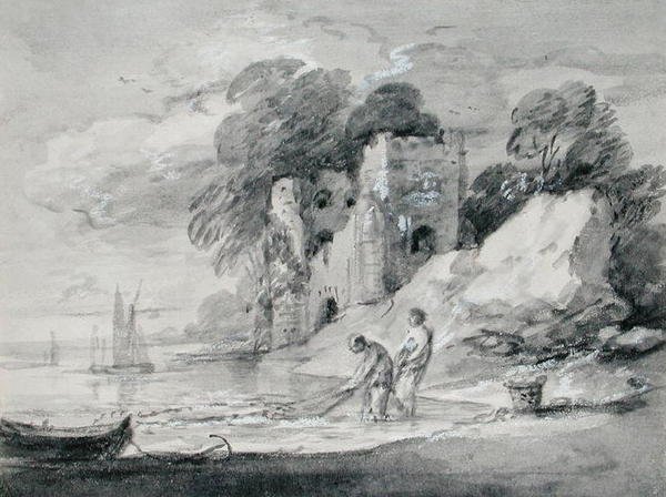 Dra av Seine-nätet av Thomas Gainsborough