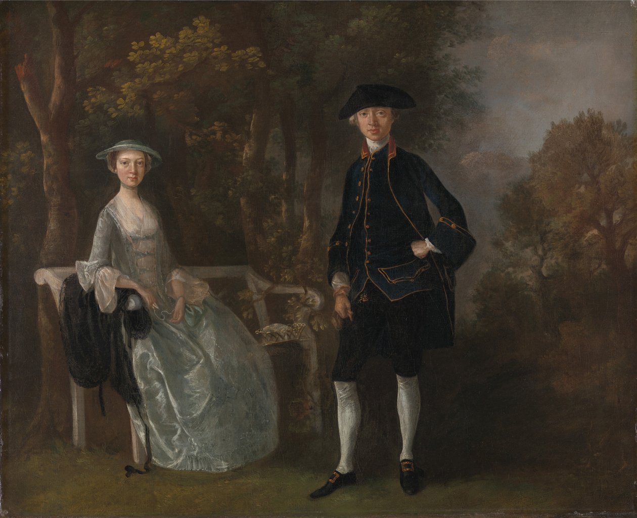Lady Lloyd och hennes son, Richard Savage Lloyd, från Hintlesham Hall, Suffolk av Thomas Gainsborough