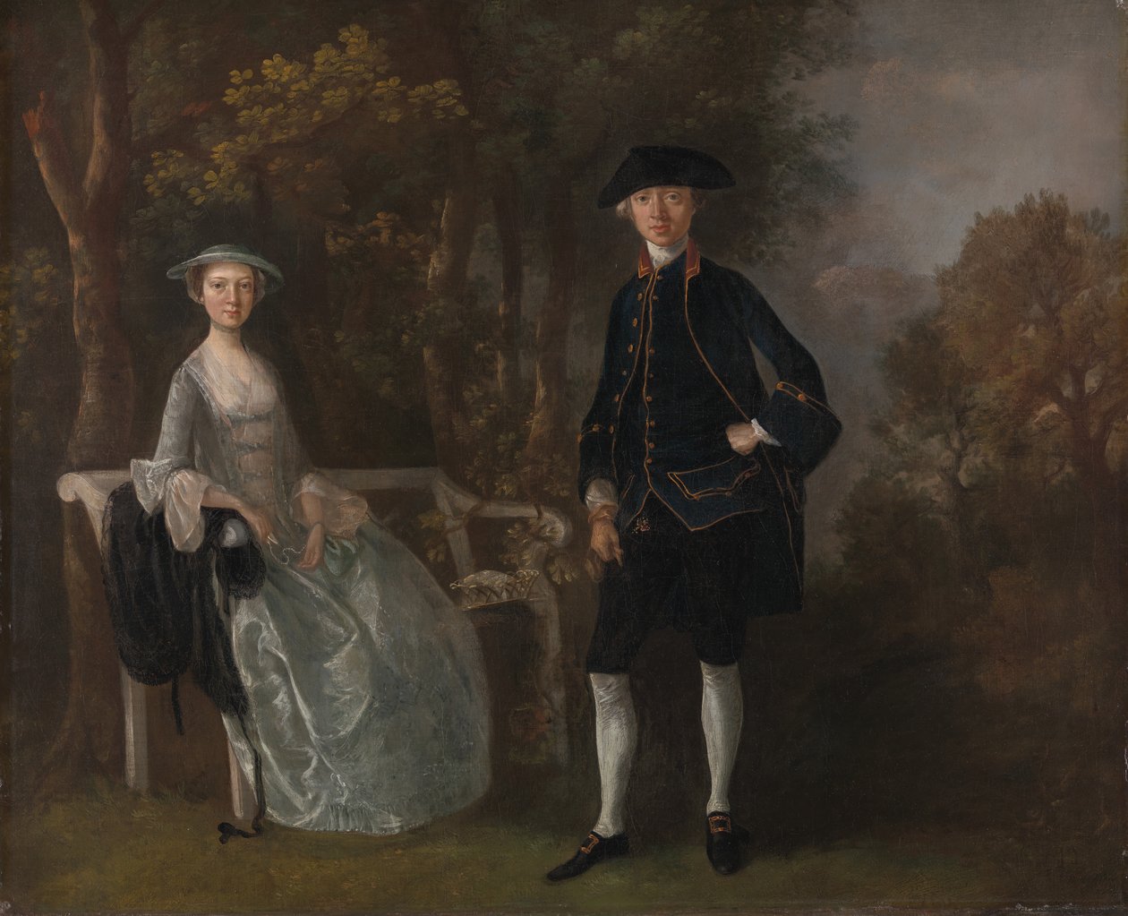 Lady Lloyd och hennes son, Richard Savage Lloyd, från Hintlesham Hall, Suffolk, mellan 1745 och 1746. av Thomas Gainsborough