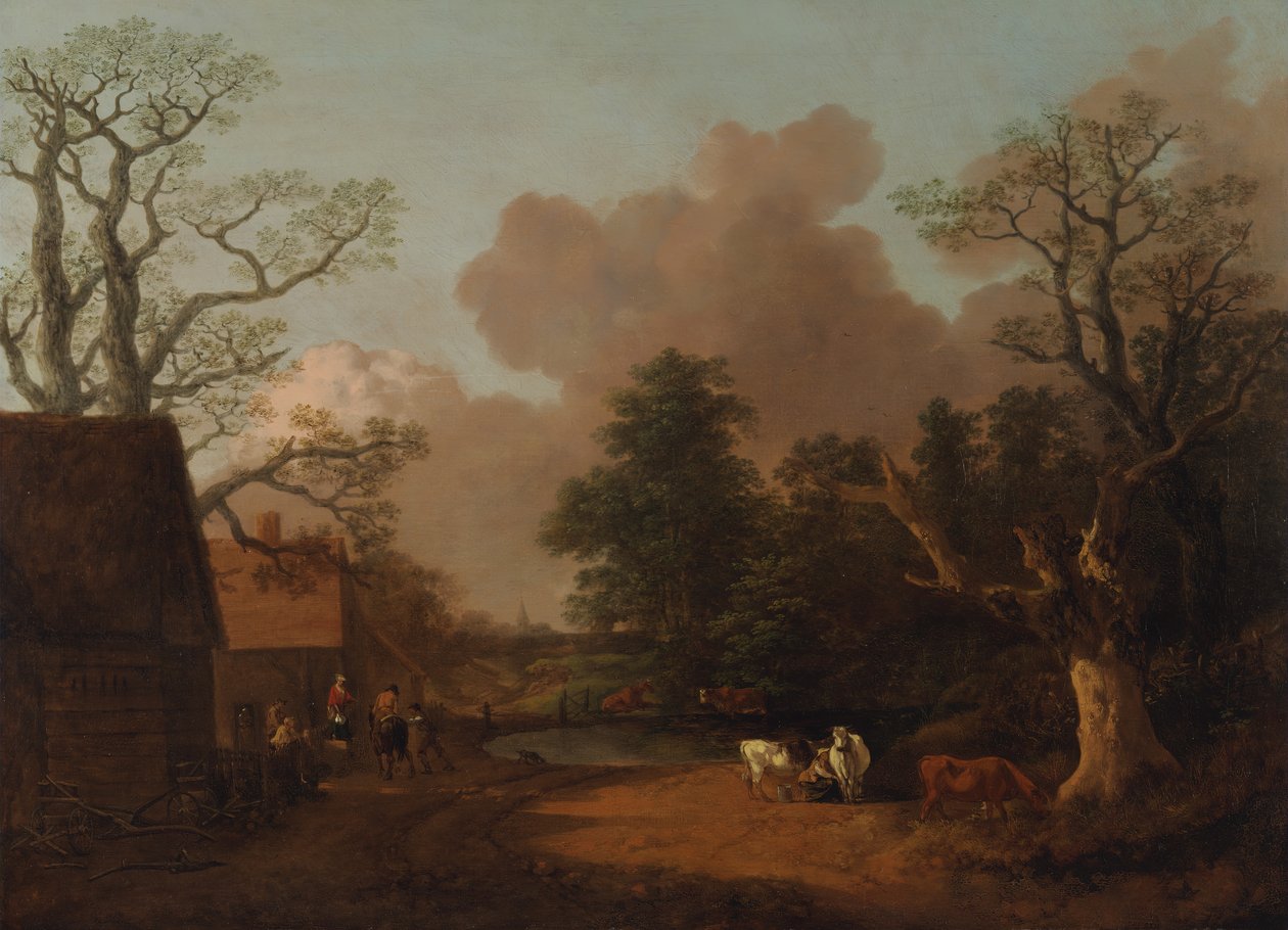 Landskap med mjölkjungfru, mellan 1754 och 1756. av Thomas Gainsborough