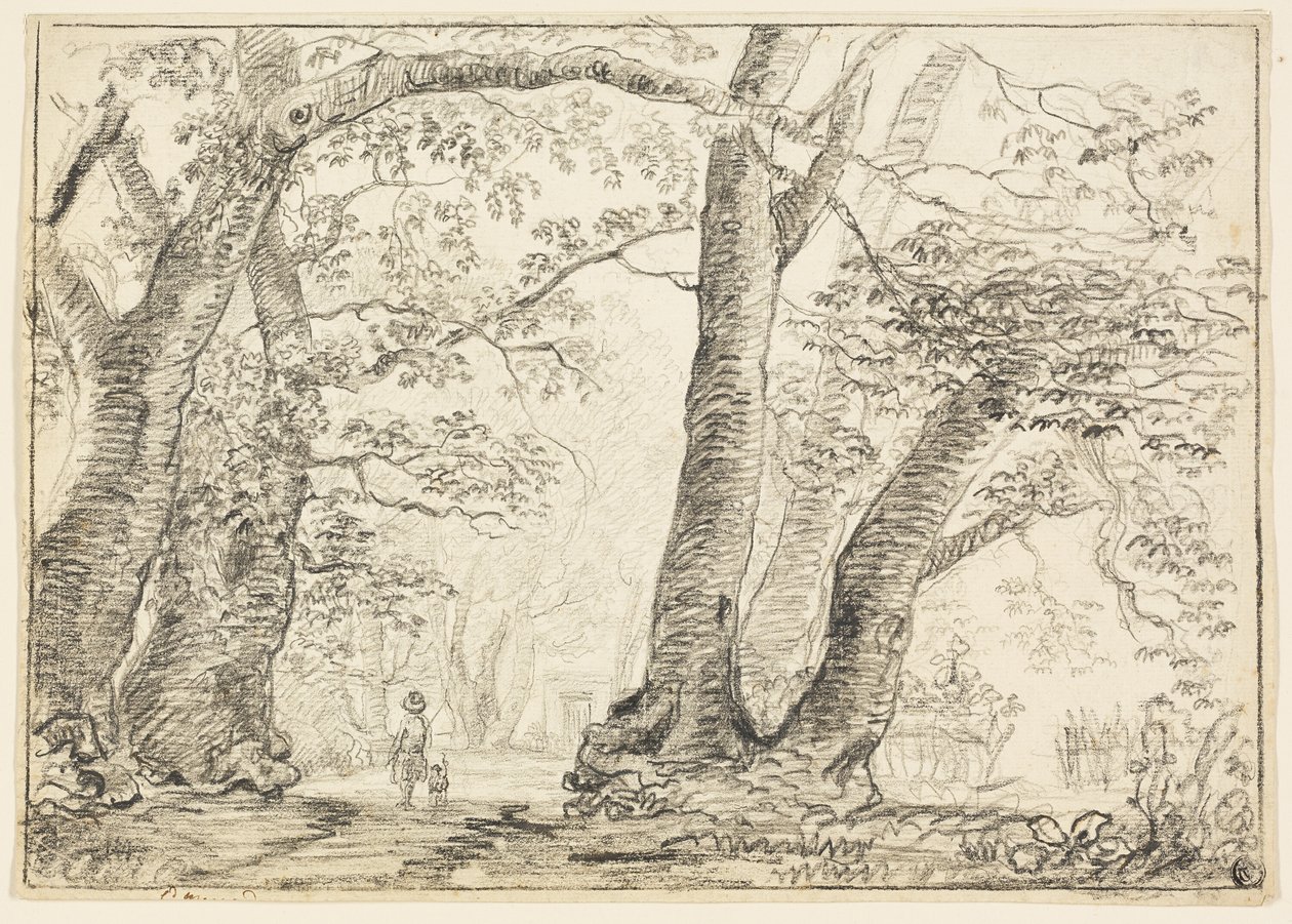 Man med hund i skogen av Thomas Gainsborough