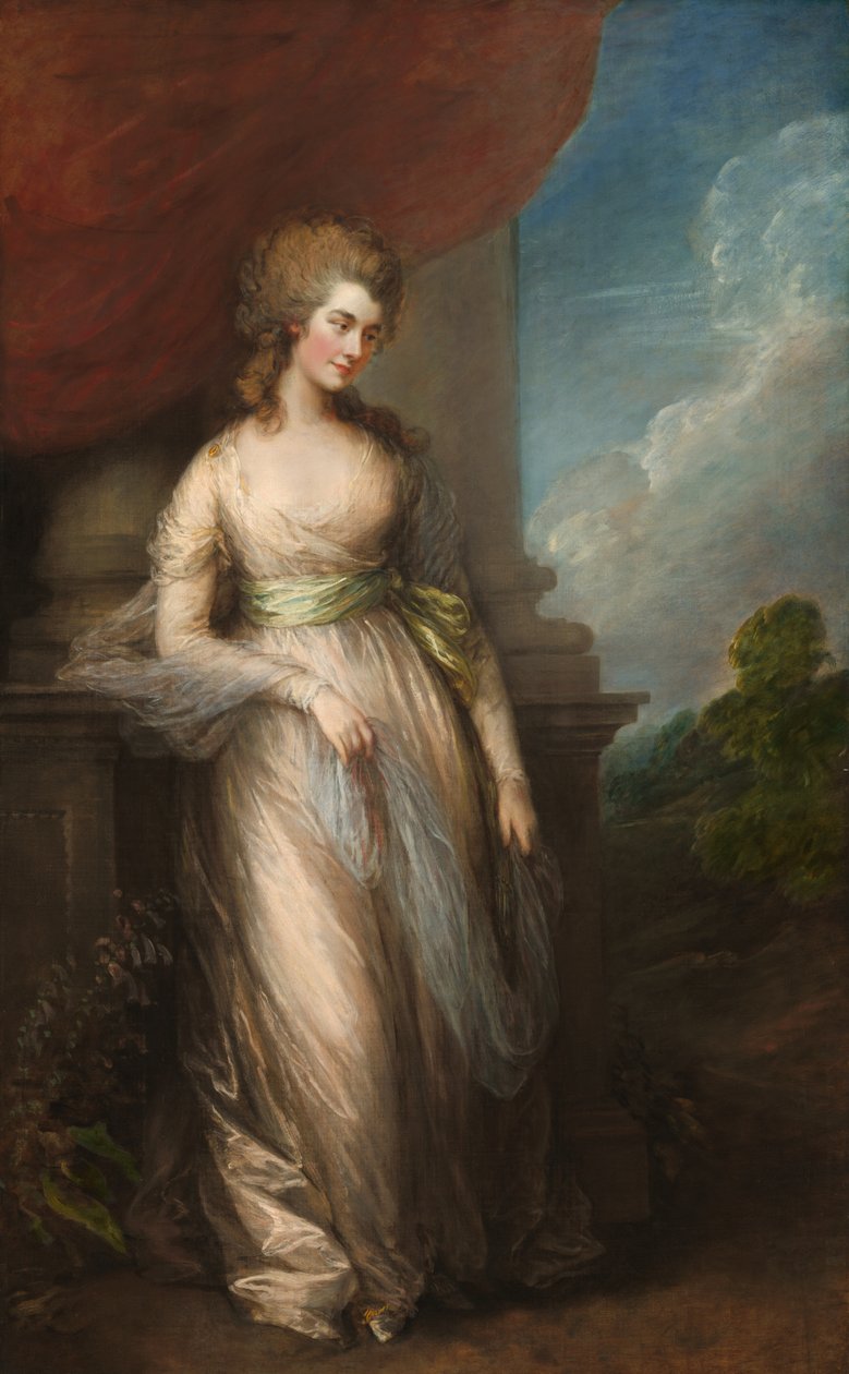 Porträtt av Georgiana Cavendish, hertiginna av Devonshire (1757-1806) av Thomas Gainsborough
