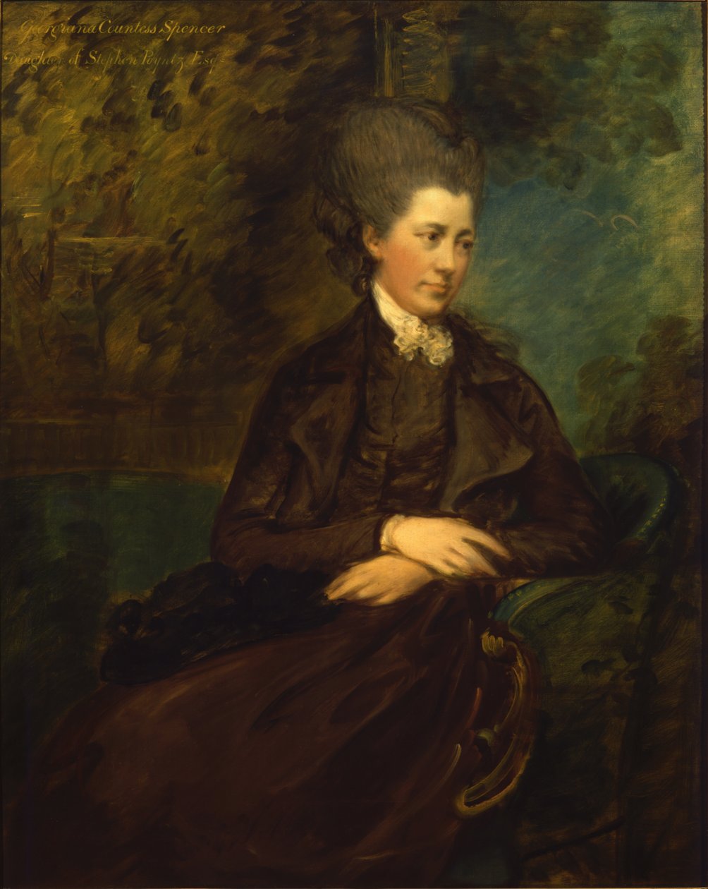 Porträtt av Georgiana Poyntz, grevinna Spencer, ca 1780-81 (olja på duk) av Thomas Gainsborough