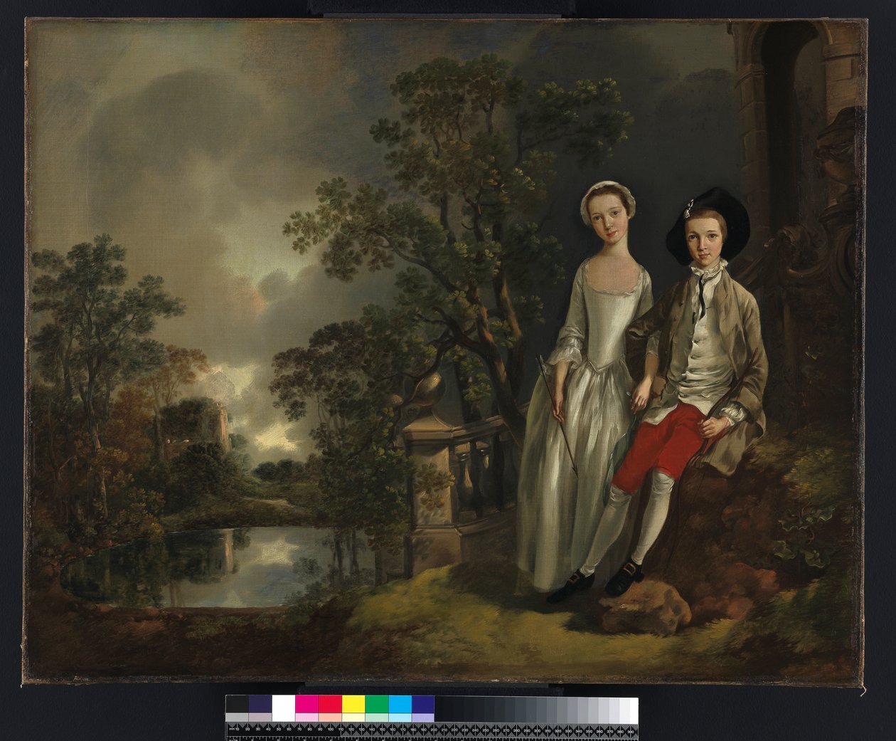 Porträtt av Heneage Lloyd och hans syster, Lucy, ca 1750 av Thomas Gainsborough