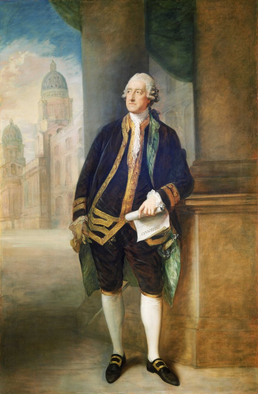Porträtt av John Montagu, 4:e earlen av Sandwich av Thomas Gainsborough