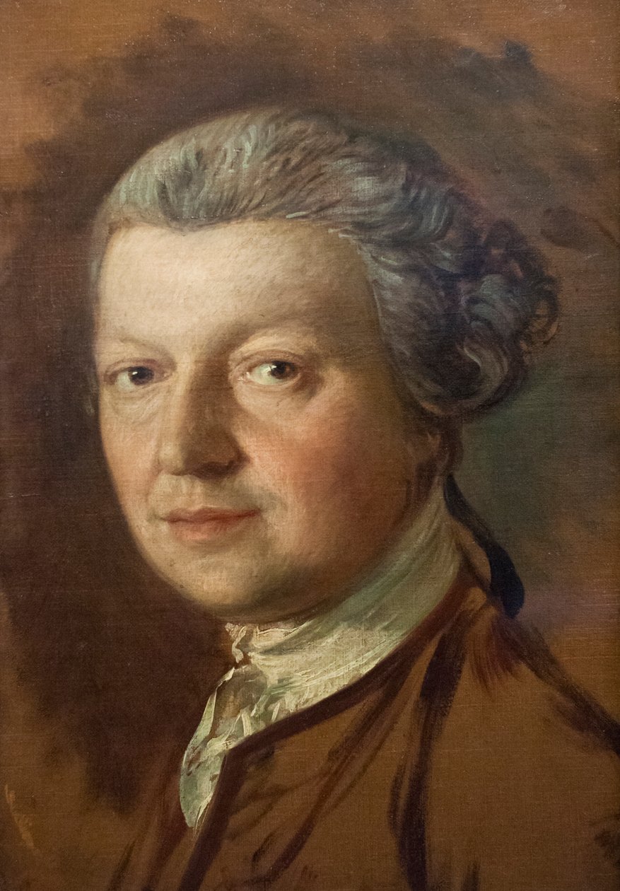 Porträtt av Joshua Kirby (1716-1774), ca 1754-56 (olja på duk) av Thomas Gainsborough