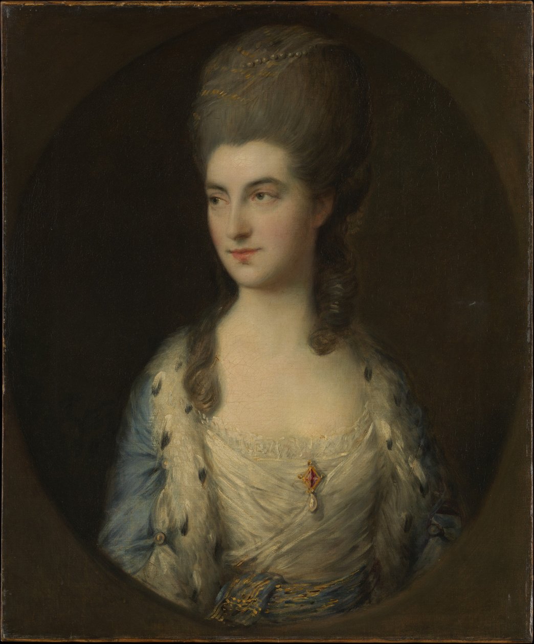 Porträtt av en ung kvinna, kallad Miss Sparrow av Thomas Gainsborough