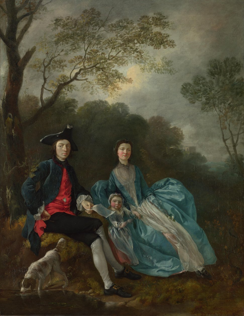 Porträtt av konstnären med sin fru och dotter av Thomas Gainsborough