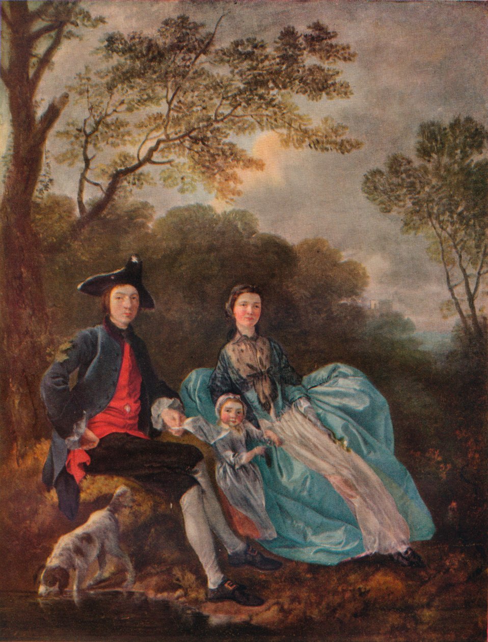 Porträtt av konstnären med hans fru och dotter, c1748 av Thomas Gainsborough