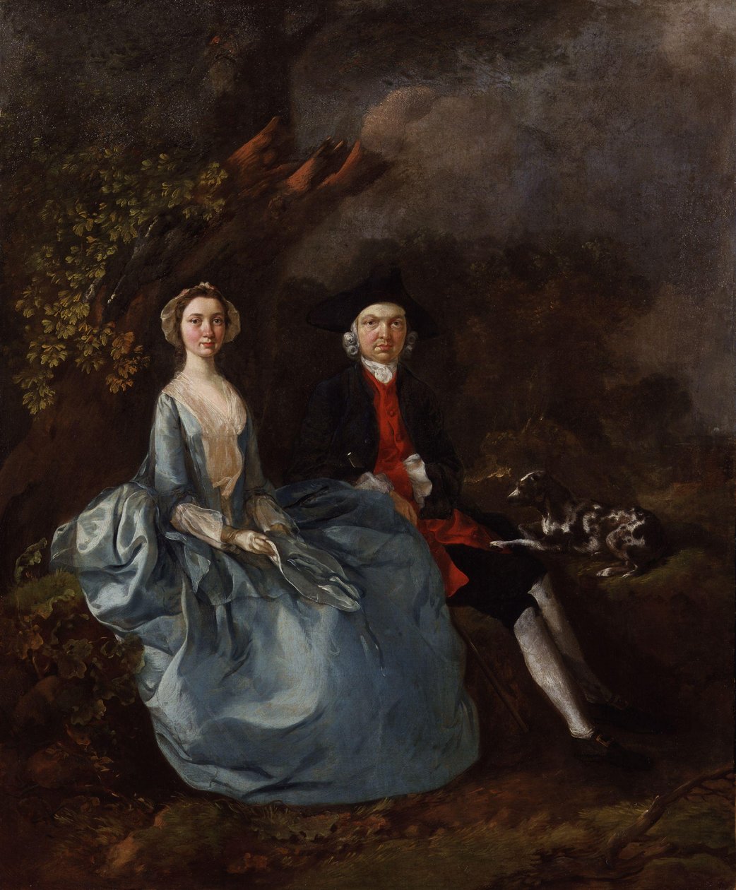 Sarah Kirby (född Bull); (John) Joshua Kirby av Thomas Gainsborough