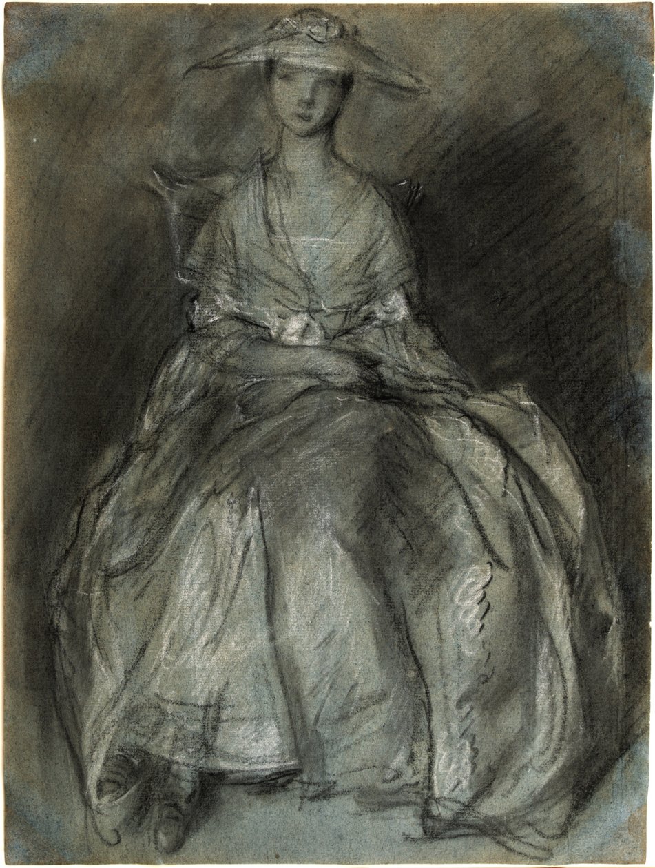 Studie av en sittande kvinna (recto); studie av en liten flicka sittande på en bänk (verso) av Thomas Gainsborough