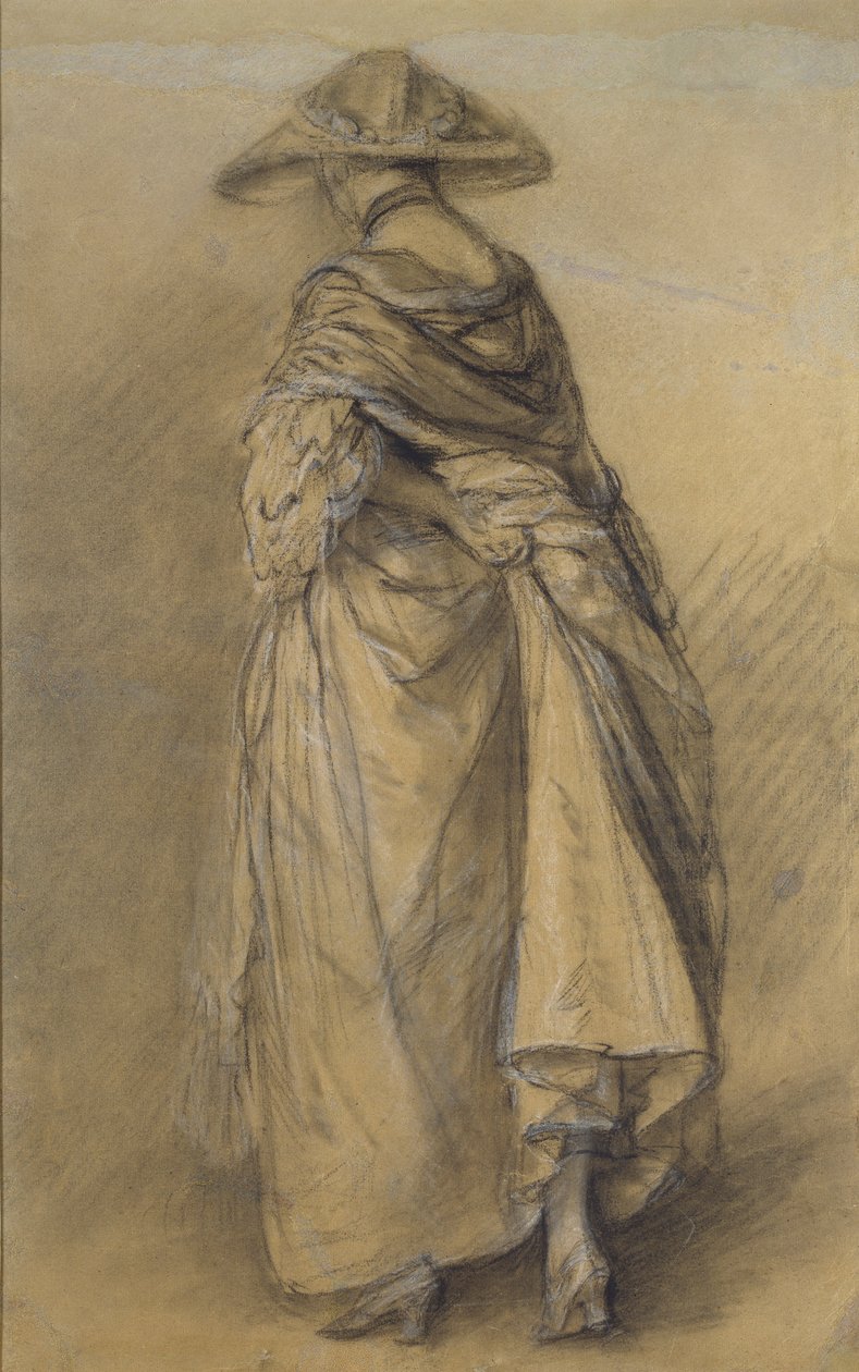 Studie av en kvinna, sedd bakifrån, mitten av 1700-talet av Thomas Gainsborough