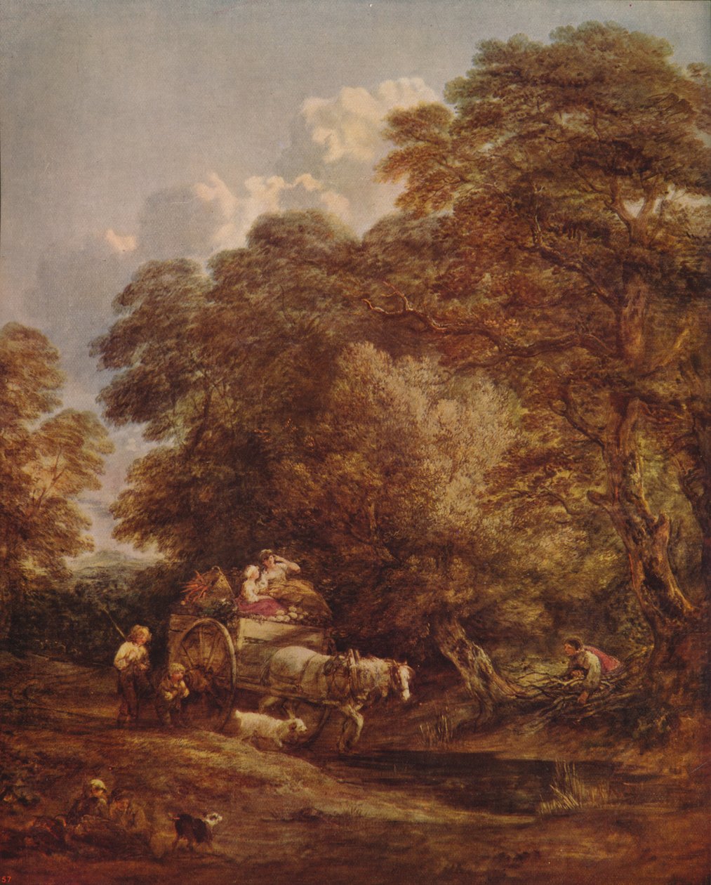 Marknadsvagnen, 1786, c1915 av Thomas Gainsborough