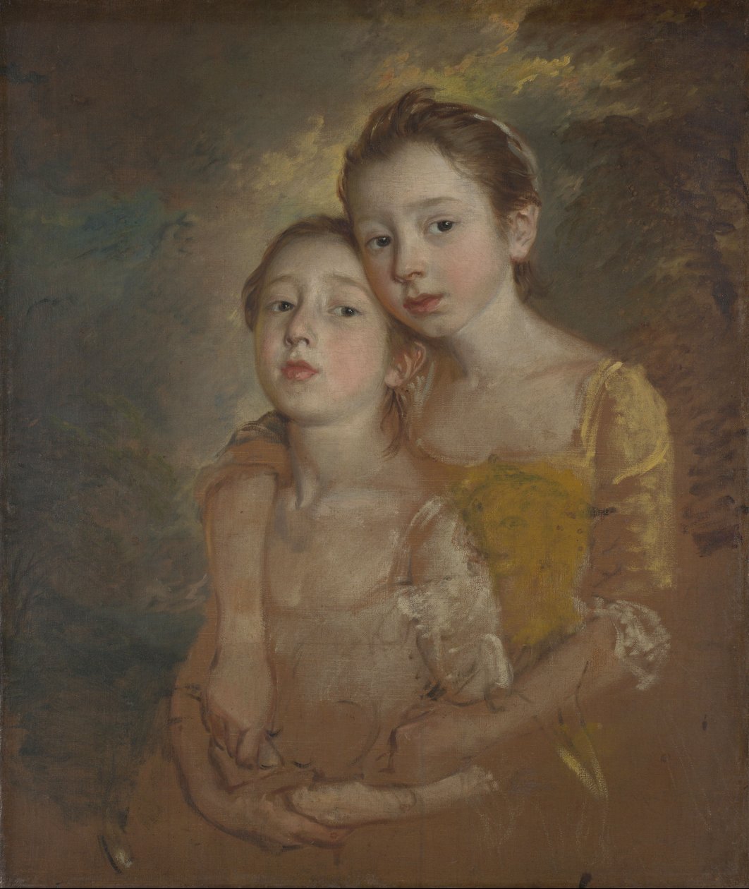 Målarens döttrar med en katt, ca 1760-1 (olja på duk) av Thomas Gainsborough