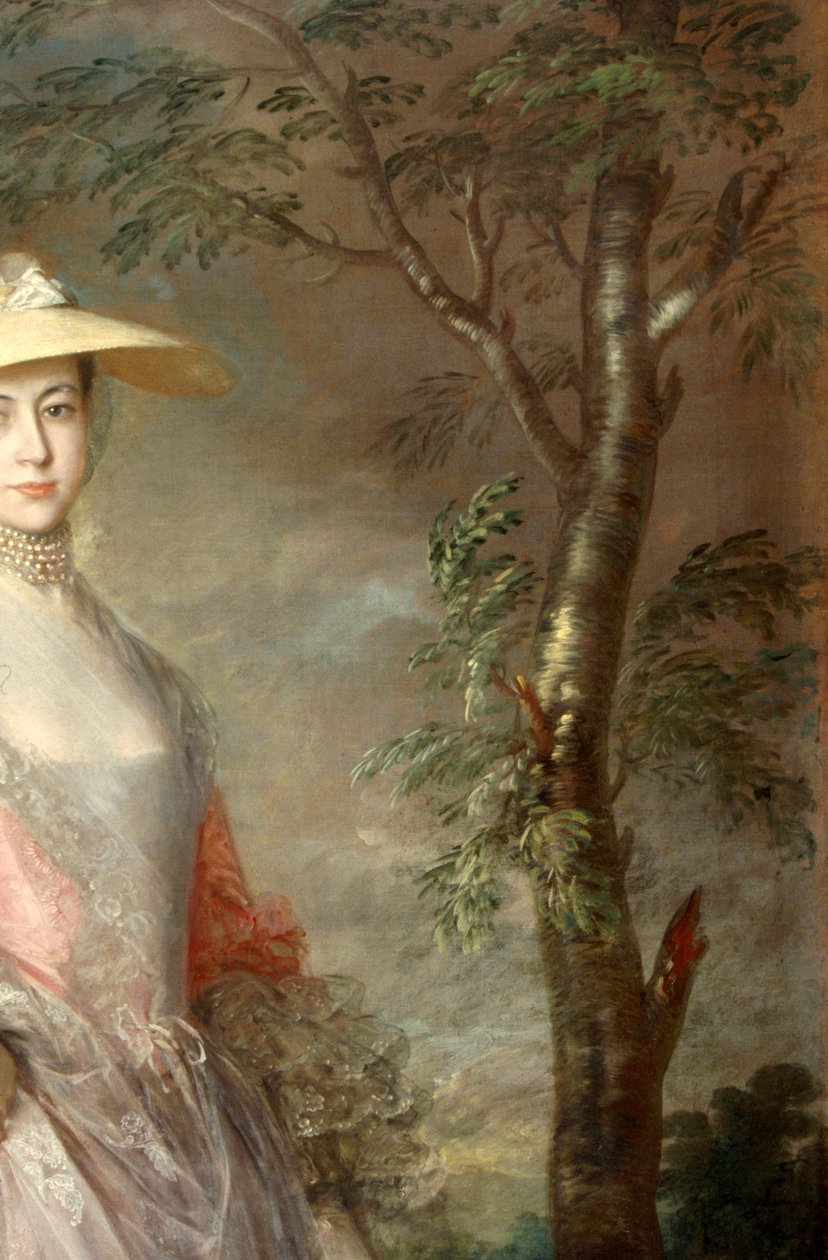 Träddetalj, från en målning av Mary, grevinnan Howe, c.1760 (olja på duk) av Thomas Gainsborough
