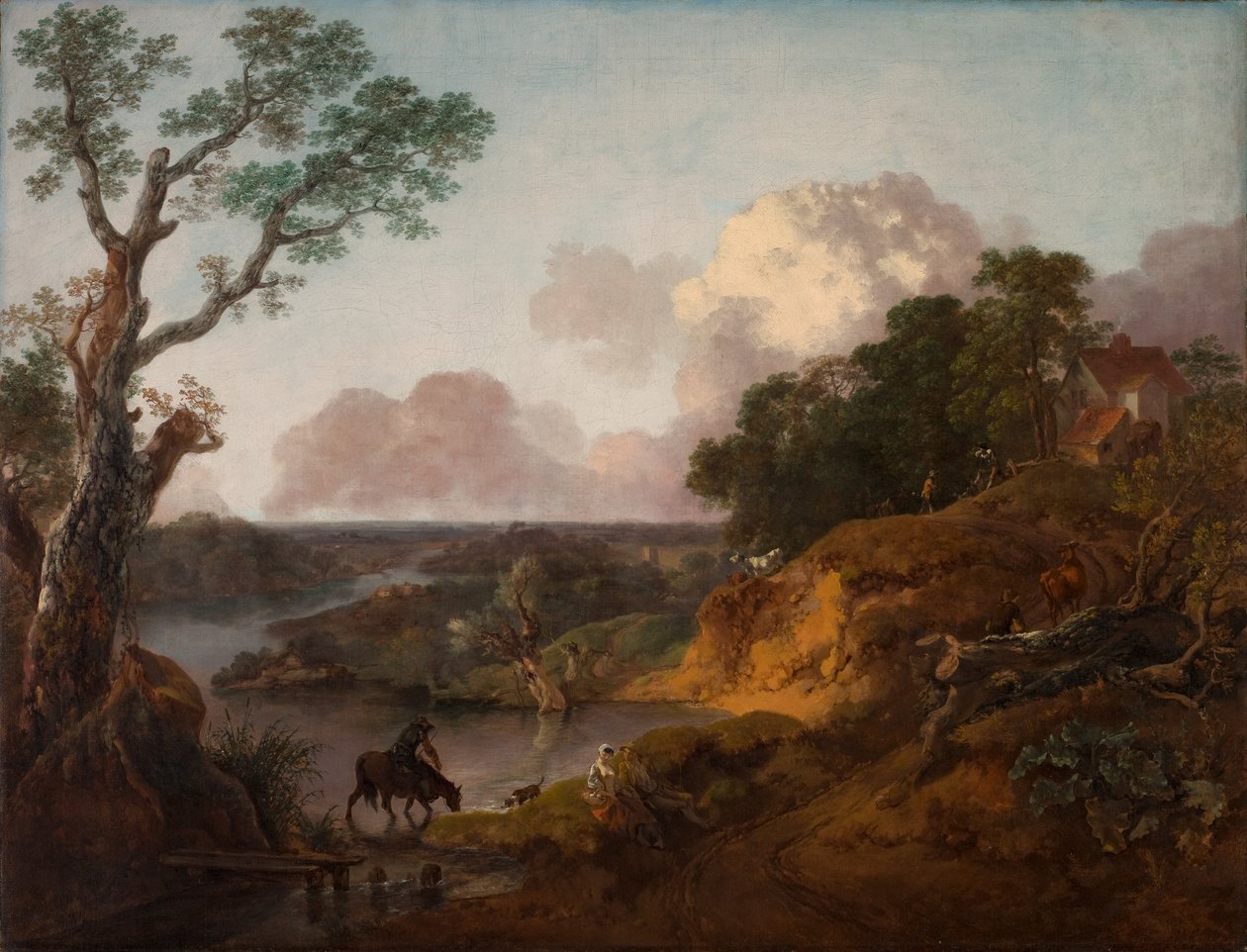 Utsikt i Suffolk, ca 1755 (olja på duk) av Thomas Gainsborough