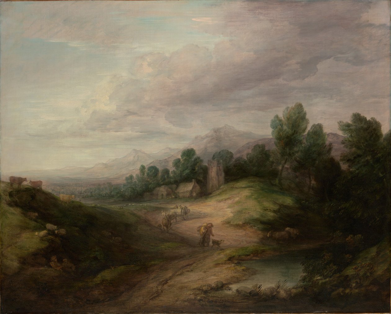 Skogsbeklädd Upland Landskap av Thomas Gainsborough