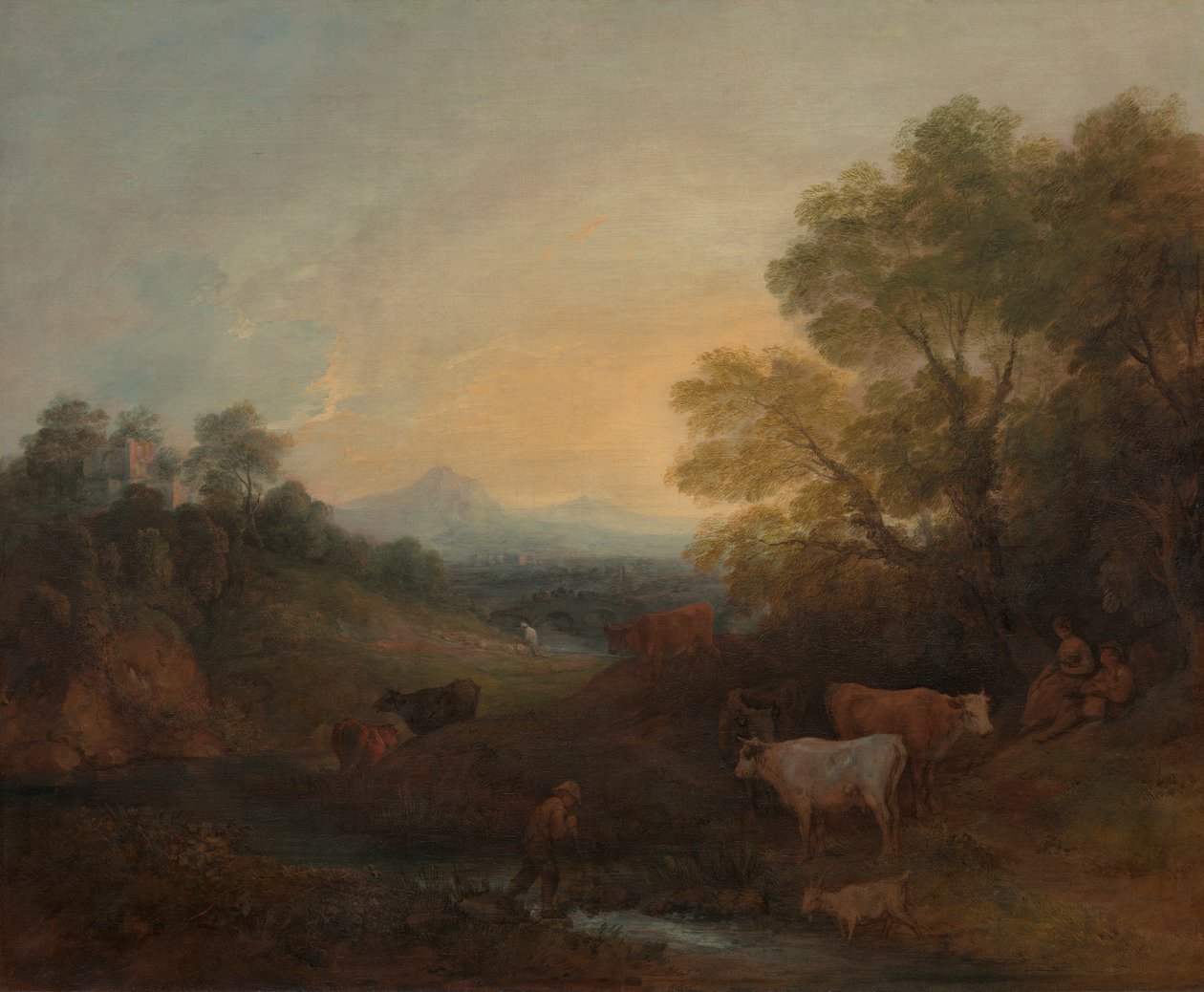 Landskap med boskap av Thomas Gainsborough RA