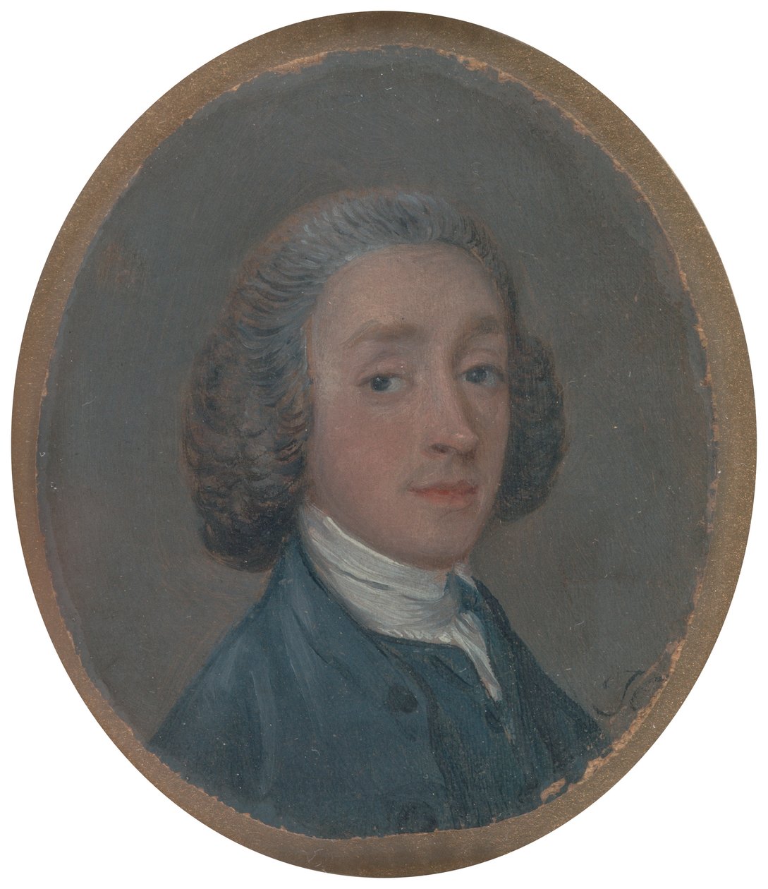 Porträtt av en ung man med pudrat hår av Thomas Gainsborough RA