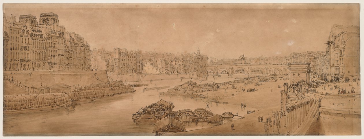 Ett urval av tjugo av de mest pittoreska vyerna i Paris..., 1802. av Thomas Girtin