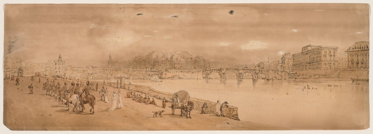 Ett urval av tjugo av de mest pittoreska vyerna i Paris, 1802. av Thomas Girtin