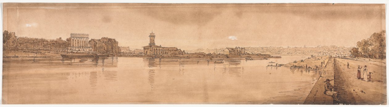 Ett urval av tjugo av de mest pittoreska vyerna i Paris, 1802. av Thomas Girtin