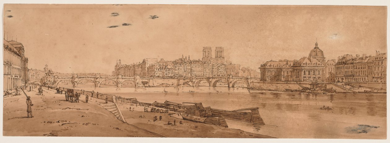 Ett urval av tjugo av de mest pittoreska vyerna i Paris, 1802. av Thomas Girtin
