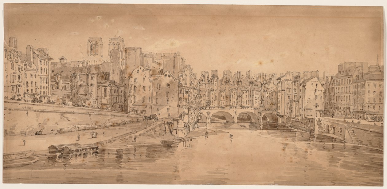 Ett urval av tjugo av de mest pittoreska vyerna i Paris, 1802. av Thomas Girtin
