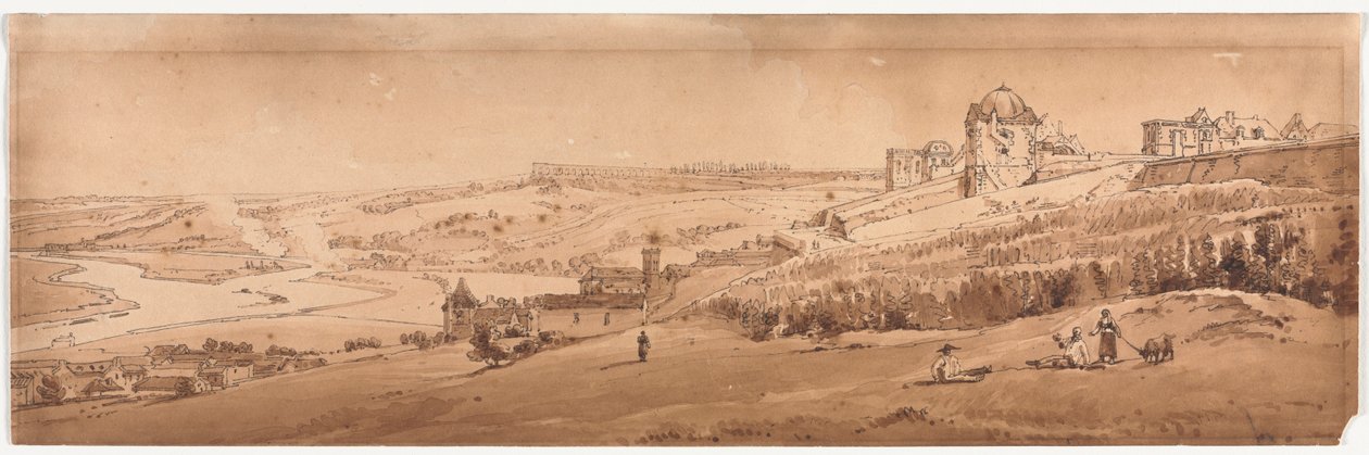 Ett urval av tjugo av de mest pittoreska vyerna i Paris, 1802. av Thomas Girtin