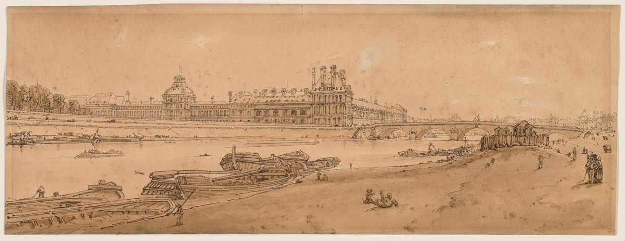Ett urval av tjugo av de mest pittoreska vyerna i Paris, 1802. av Thomas Girtin